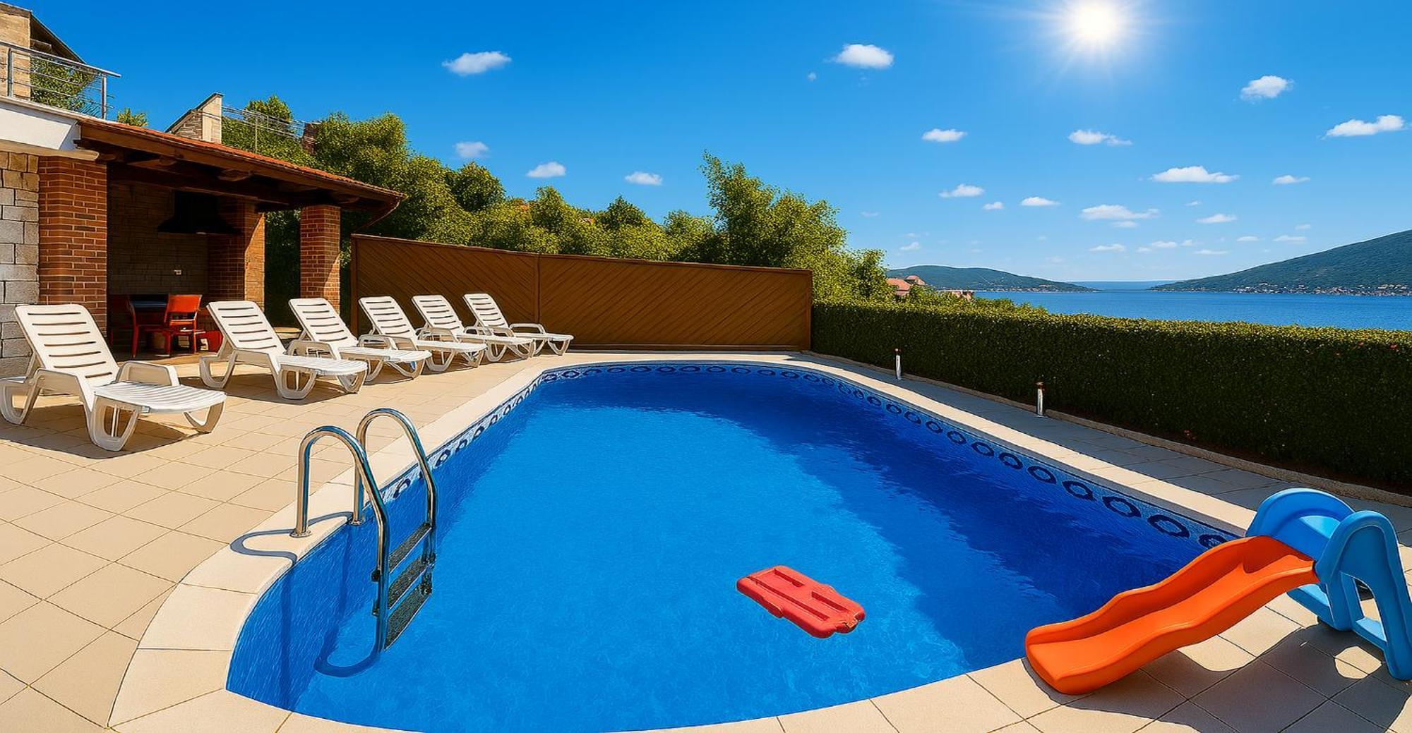 Villa Sea-N-Sun, 7 Bedrooms & Pool, Nearby Portonovi Marina. Ðenovići Eksteriør billede